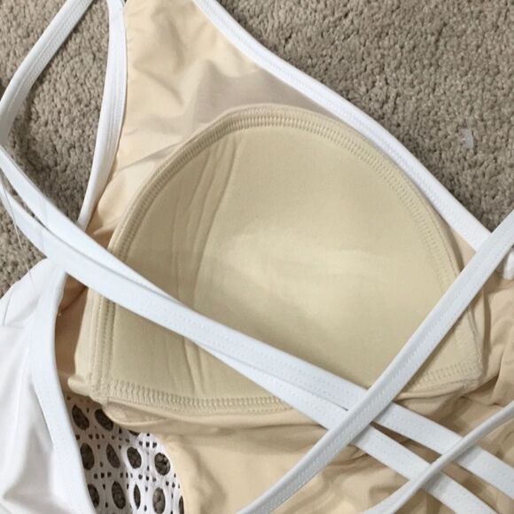 Coastal Blue white swimsuit. NWT - Picture 4 of 6